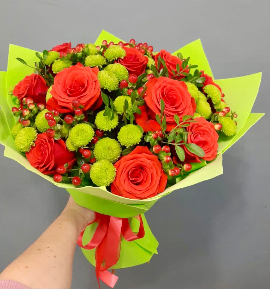 Букет цветов из: Хризантемы и Розы в Ульяновке Ставропольского края