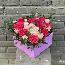 Цветочная композиция из Розы в коробке в Ульяновке Ставропольского края