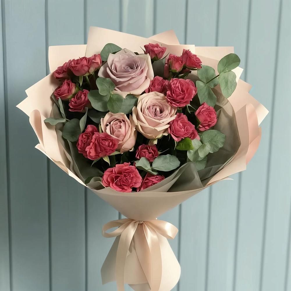 Букет цветов из: Гвоздики и Розы в Ульяновке Ставропольского края