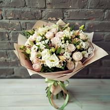 Букет цветов из:  Альстромерии, Розы и Хризантемы #REPLACE_PRED# Ульяновке Ставропольского края