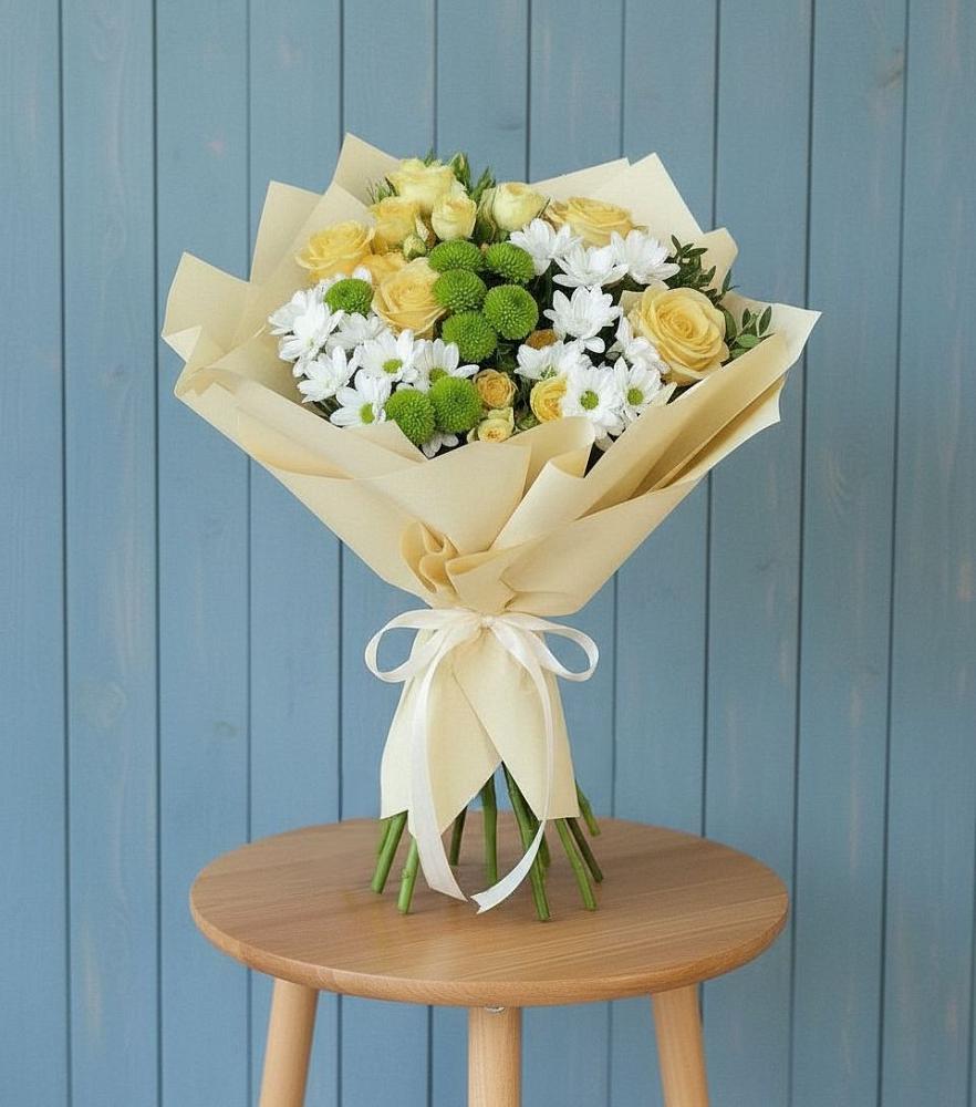 Букет цветов из: Хризантемы и Розы в Ульяновке Ставропольского края