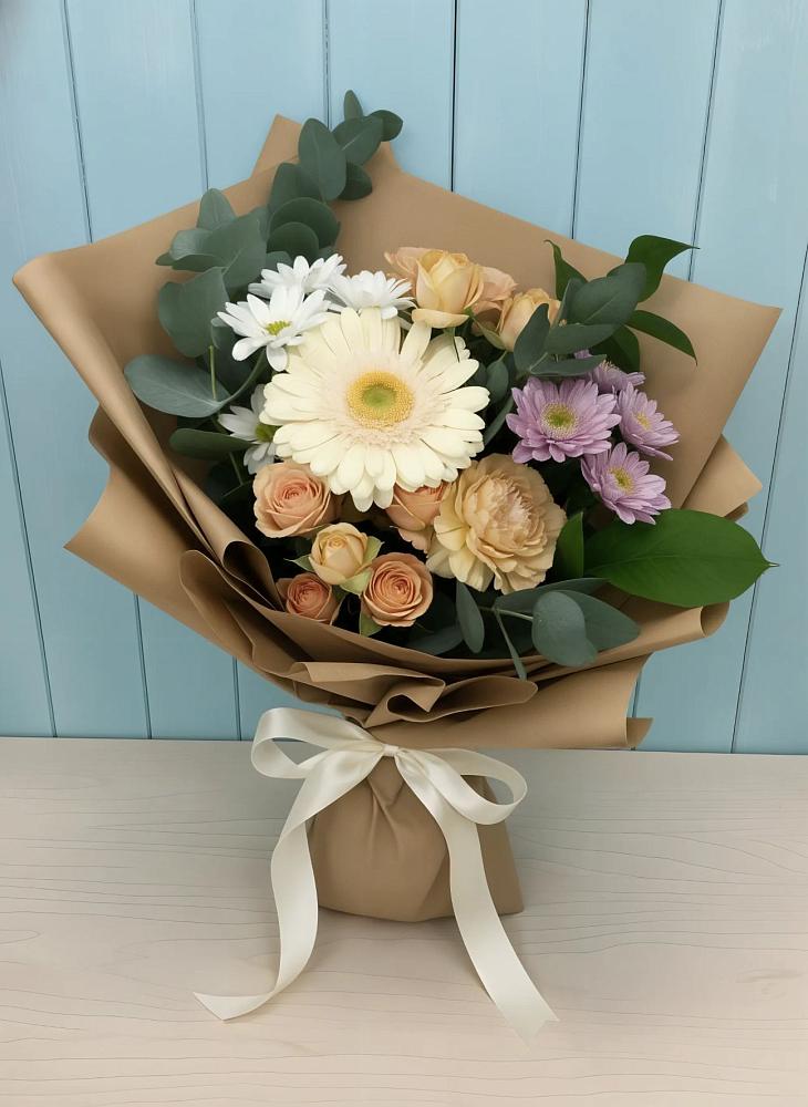 Букет цветов из: Герберы и Хризантемы в Ульяновке Ставропольского края