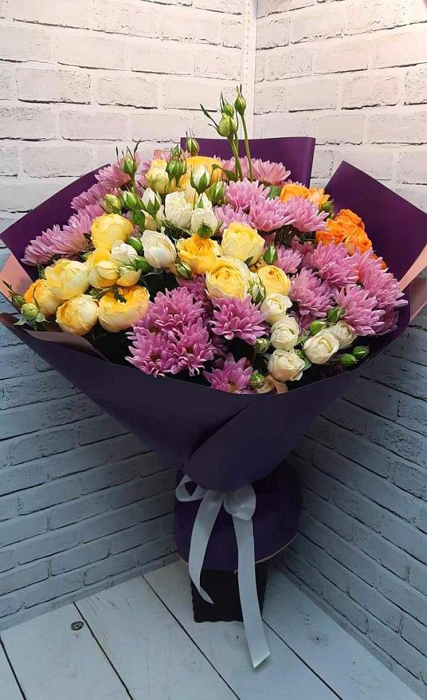 Букет цветов из: Хризантемы и Розы в Ульяновке Ставропольского края