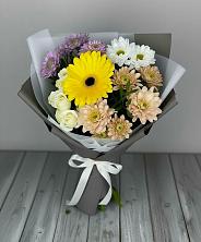 Букет цветов из:  Розы, Герберы и Хризантемы в Ульяновке Ставропольского края