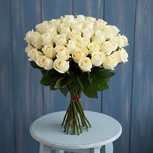 Букет 51 Белая роза Эдлесс Лав в Ульяновке Ставропольского края