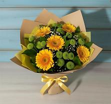 Букет цветов из:  Герберы и Хризантемы в Ульяновке Ставропольского края