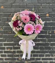 Букет цветов из:  Герберы и Хризантемы в Ульяновке Ставропольского края