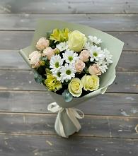 Букет цветов из:  Альстромерии, Розы и Хризантемы в Ульяновке Ставропольского края