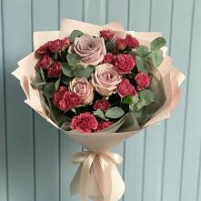 Букет цветов из:  Гвоздики и Розы #REPLACE_PRED# Ульяновке Ставропольского края
