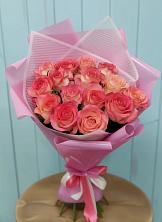 Букет 15 Розовых роз Равель в Ульяновке Ставропольского края